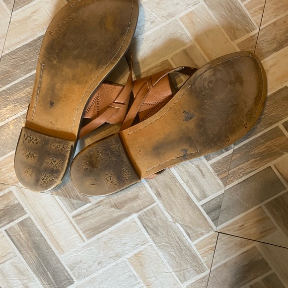 Sam Edelman Women’s 9.5 M Brown Leather Kell Thong Slide Sandals - Picture 3 of 5